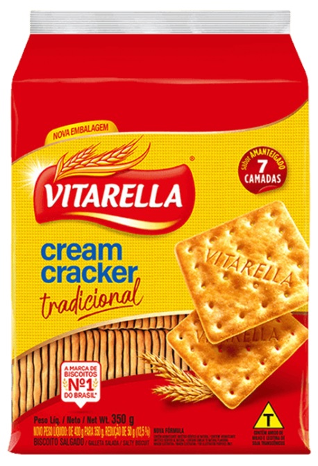 Biscoito Cream Cracker Tradicional - Vitarella 350 gr