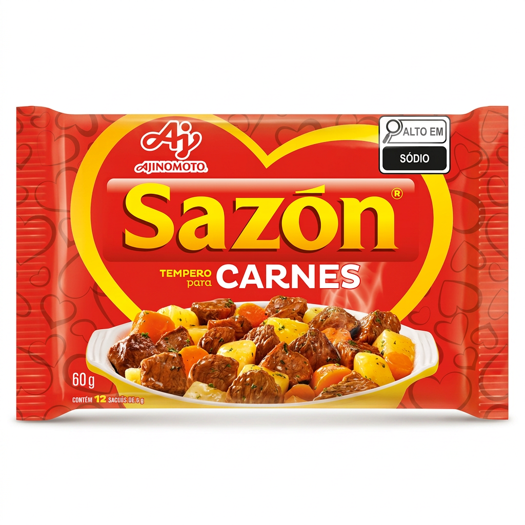Tempero P/ Carne Sazon - Ajinomoto 60 gr