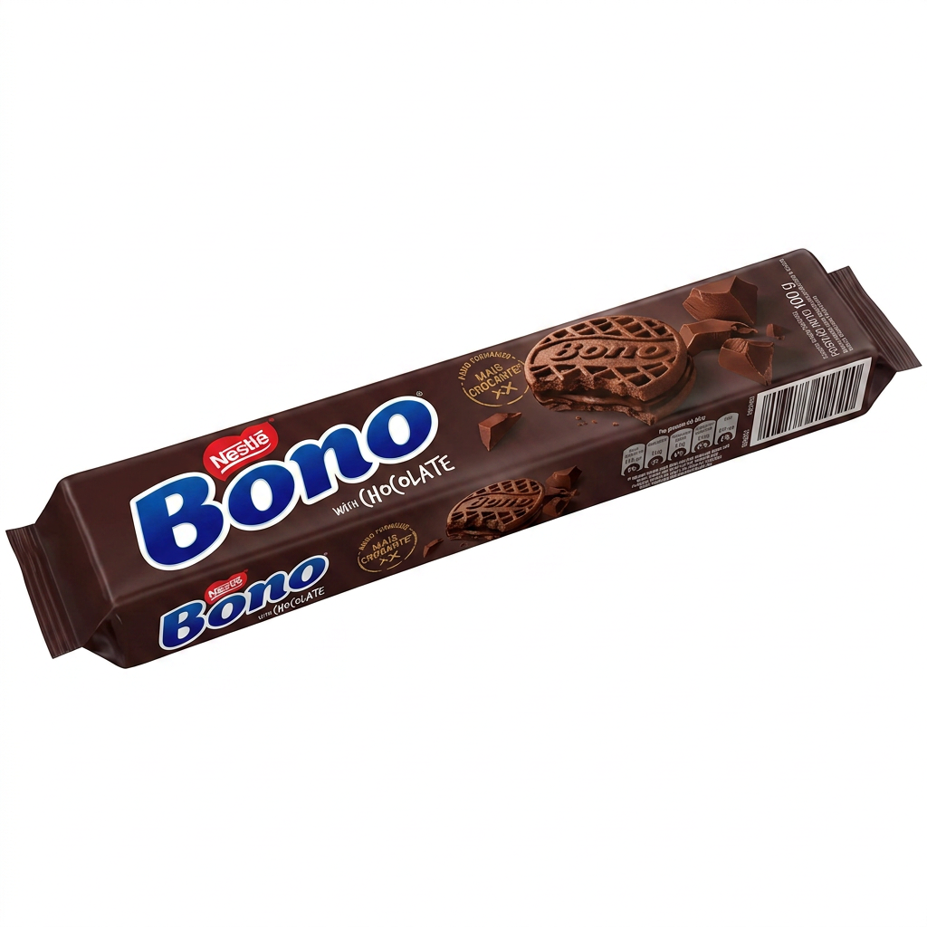 Biscoito Recheado Chocolate Bono Nestle 90 gr
